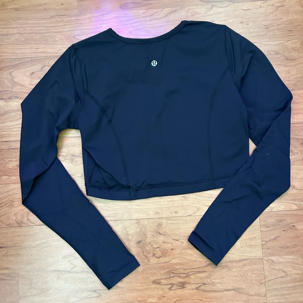 Black Crop Lululemon Long Sleeve